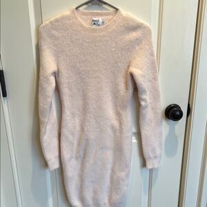 Princess Polly Pink Cuffed Sleeve Crew Neck Sweater Dress